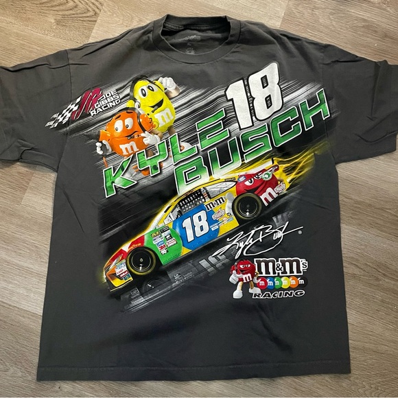 Kyle Busch M&M’s car racing t shirt size XL - Picture 2 of 5